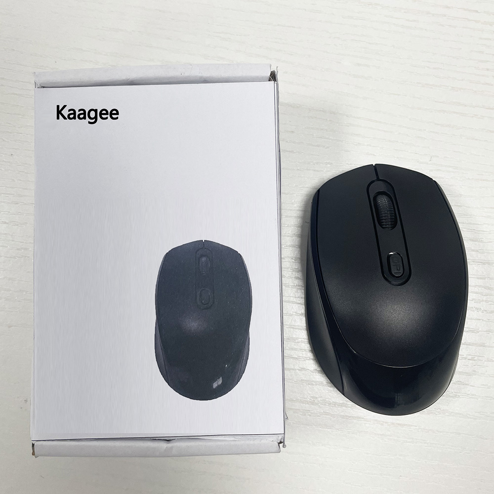 Kaagee Wireless Mouse, 2.4 GHz USB Unifying Receiver, 1000 DPI, 5-Programmable Buttons, 3-Year Battery, Compatible with PC, Mac, Laptop, Chromebook - Black 5.22